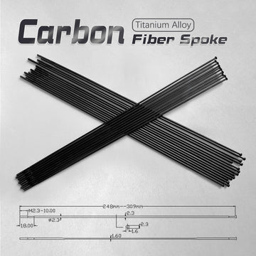 Carbon–Titanium Spokes for Bicycles Oval 2.0g All Black