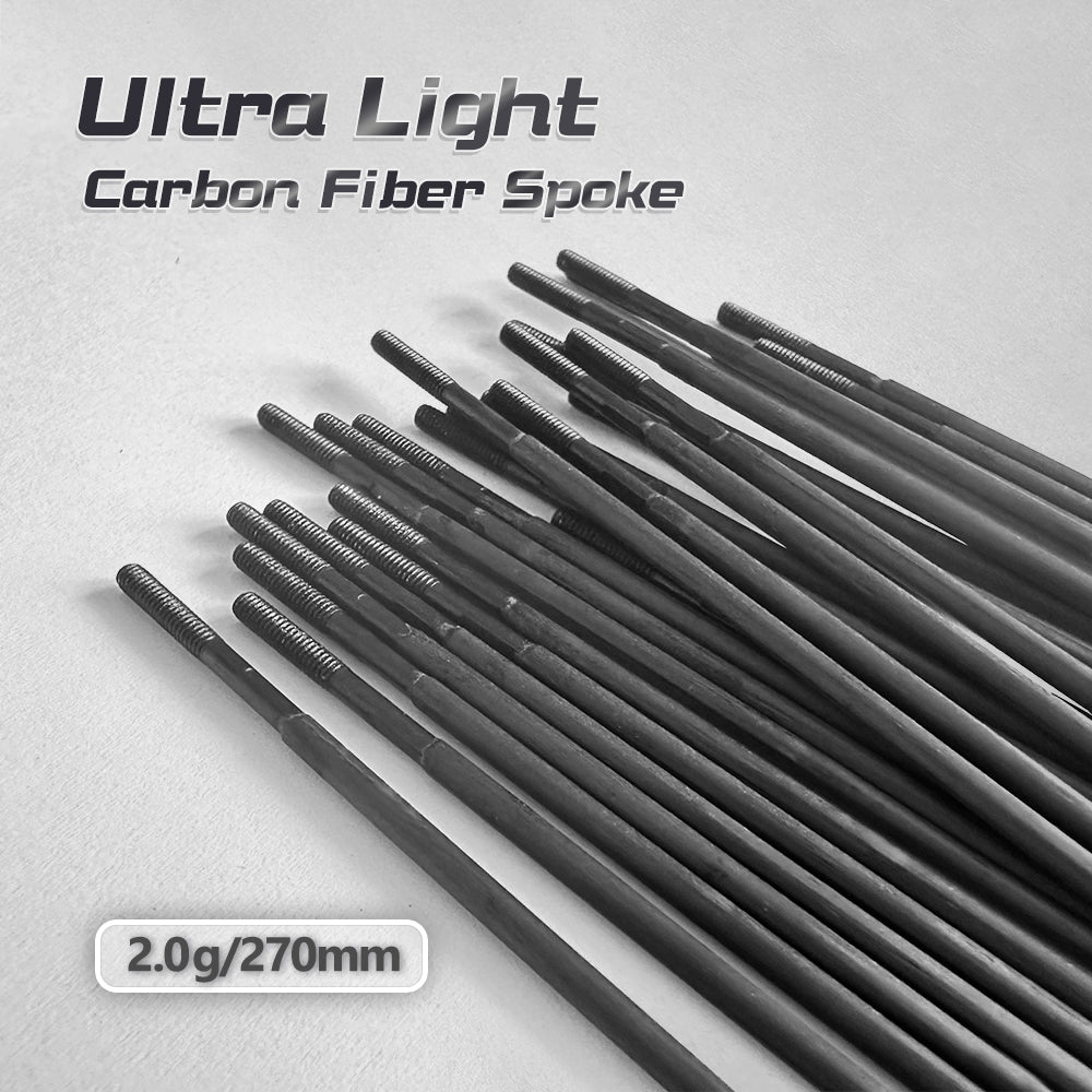 Carbon–Titanium Spokes for Bicycles Oval 2.0g All Black