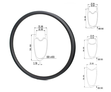 700c-Carbon RIM disc-25mm wide 38mm deep-Asymmetric