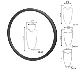 700c-Carbon RIM disc-25mm wide 45mm deep