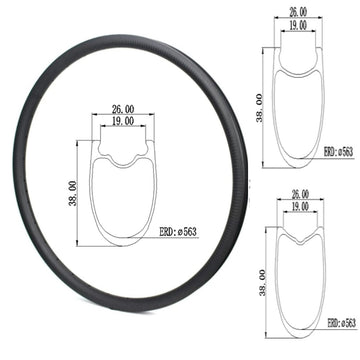 700c-Carbon RIM disc-26mm wide 38mm deep