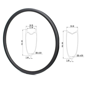 700c-Carbon RIM disc-28mm wide 50mm deep-Asymmetric