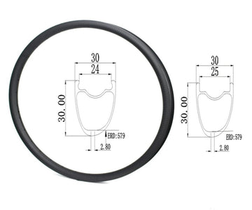700c-Carbon RIM disc-30mm Wide 30mm deep-Asymmetric