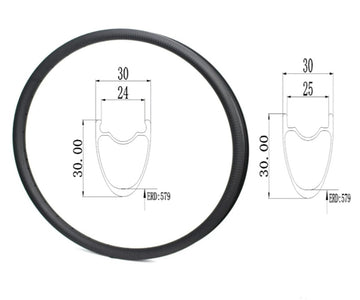 700c-Carbon RIM disc-30mm Wide 30mm deep