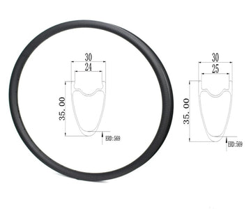 700c-Carbon RIM disc-30mm Wide 35mm deep