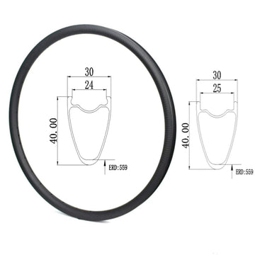 700c-Carbon RIM disc-30mm Wide 40mm deep