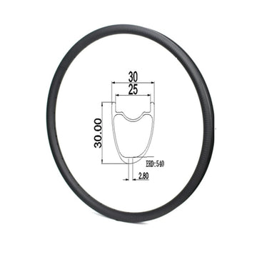 [Ultralight] 27.5" MTB Rim 30mm deep 30mm wide (ERD540)-Asymmetric