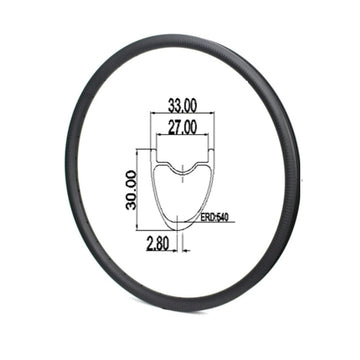 [Ultralight] 27.5" MTB Rim 30mm deep 33mm wide(ERD540)-Asymmetric
