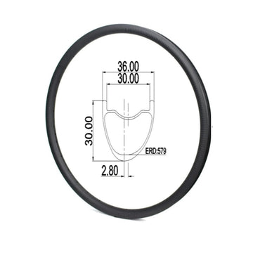 [Ultralight] 29" MTB Rim 30mm deep 36mm wide (ERD579)-Asymmetric