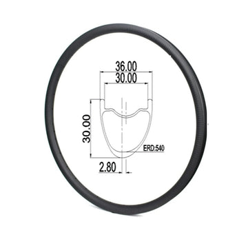 [Ultralight] 27.5" MTB Rim 30mm deep 36mm wide (ERD540)-Asymmetric