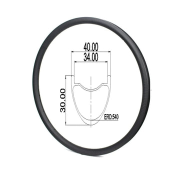 [Ultralight] 27.5" MTB Rim 30mm deep 40mm wide (ERD540)